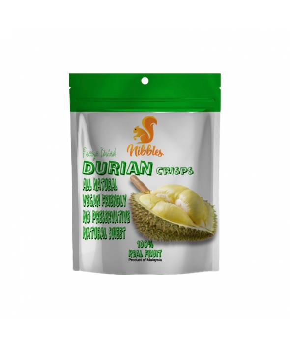 Nibbles Freeze Dried Durian Fruit Crisps 20g