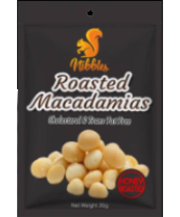 Nibbles Premium Roasted Honey Macadamias 35g